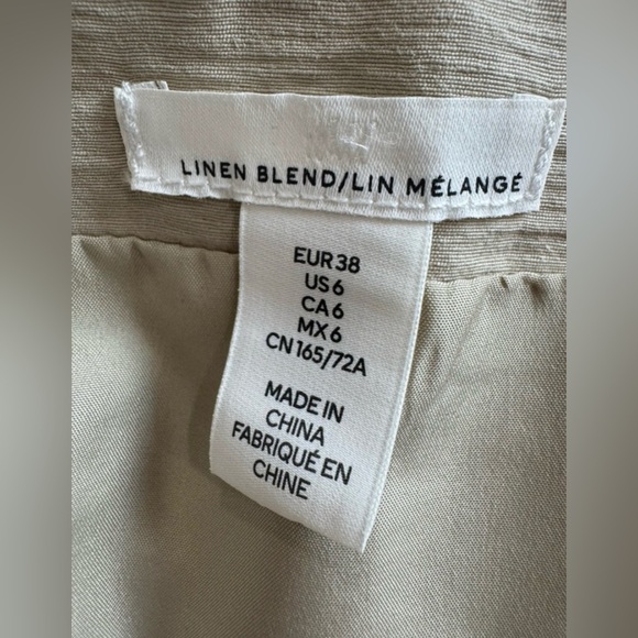 H&M Beige Linen Blend Mini Skirt | Size 6 - Picture 5 of 6